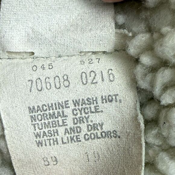 Vintage 80s Levis Sherpa Lined Denim Trucker Jacket Men 40R USA Jean Patches - Picture 16 of 16